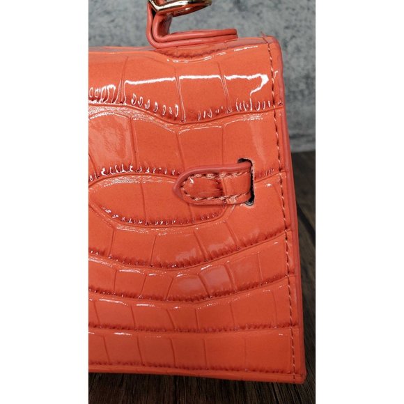 Mini Kelly Croc Birkin-Style Bag Small Orange. Hot Seller!! - Picture 5 of 6